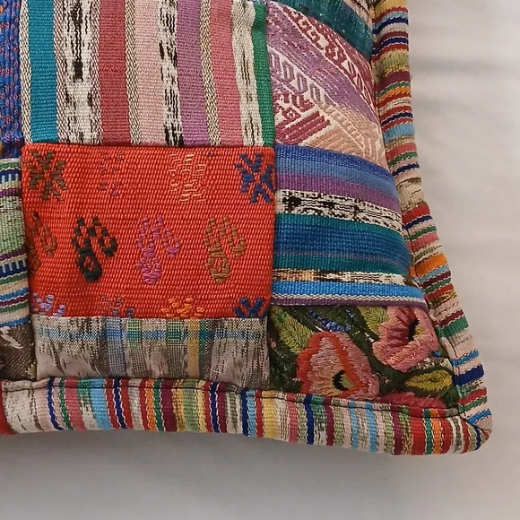 Colorful Patchwork Throw Pillow - Picture 6 of 9
